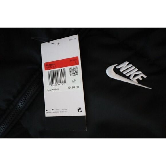 Nike FB7679-010 Women’s Sz L Black Sportswear Puffer Therma-FIT Loose Vest - Picture 4 of 10